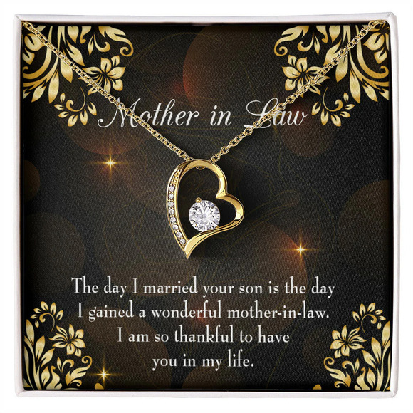 Jewelry - MIL Wonderful MIL Forever Love CZ Heart Necklace White Gold Luxury Box